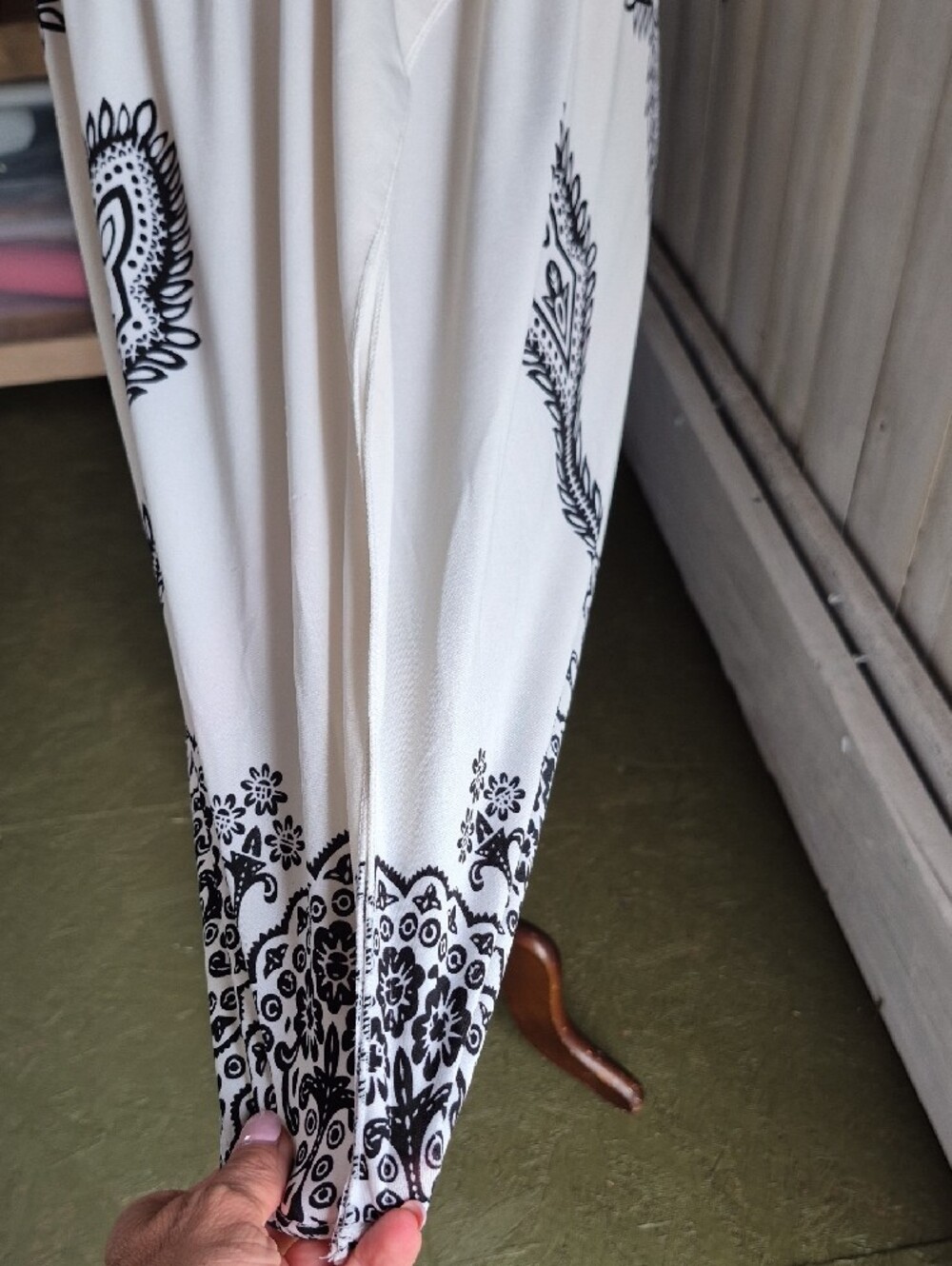 INC International Concepts White Tunic with Black Boho Print - Picture 5 of 8